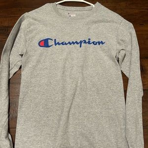 Gray champion long sleeve shirt Size S